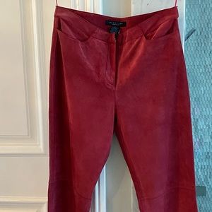 Red suede pants by Kenneth Cole Reaction